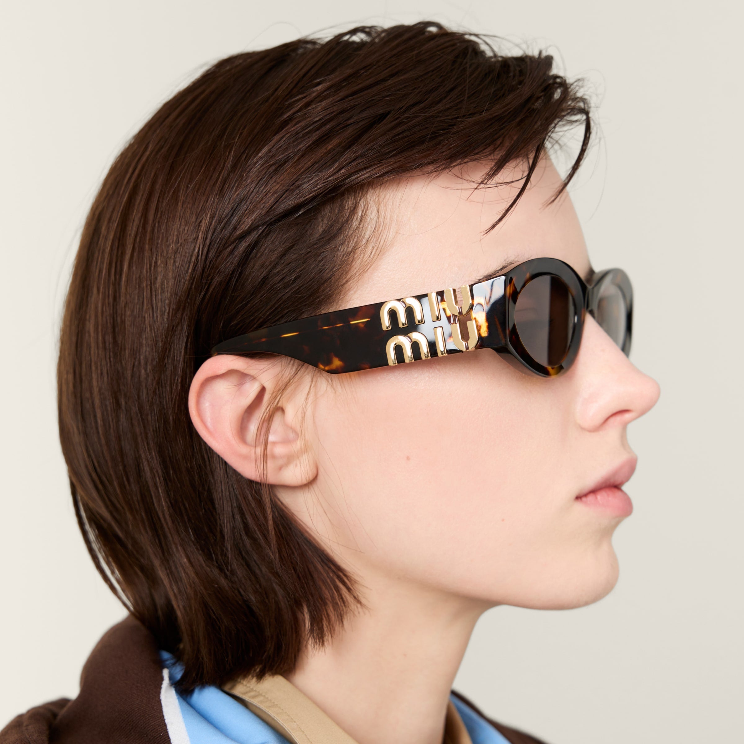 Lunette de soleil Glimpse Miu Léopard