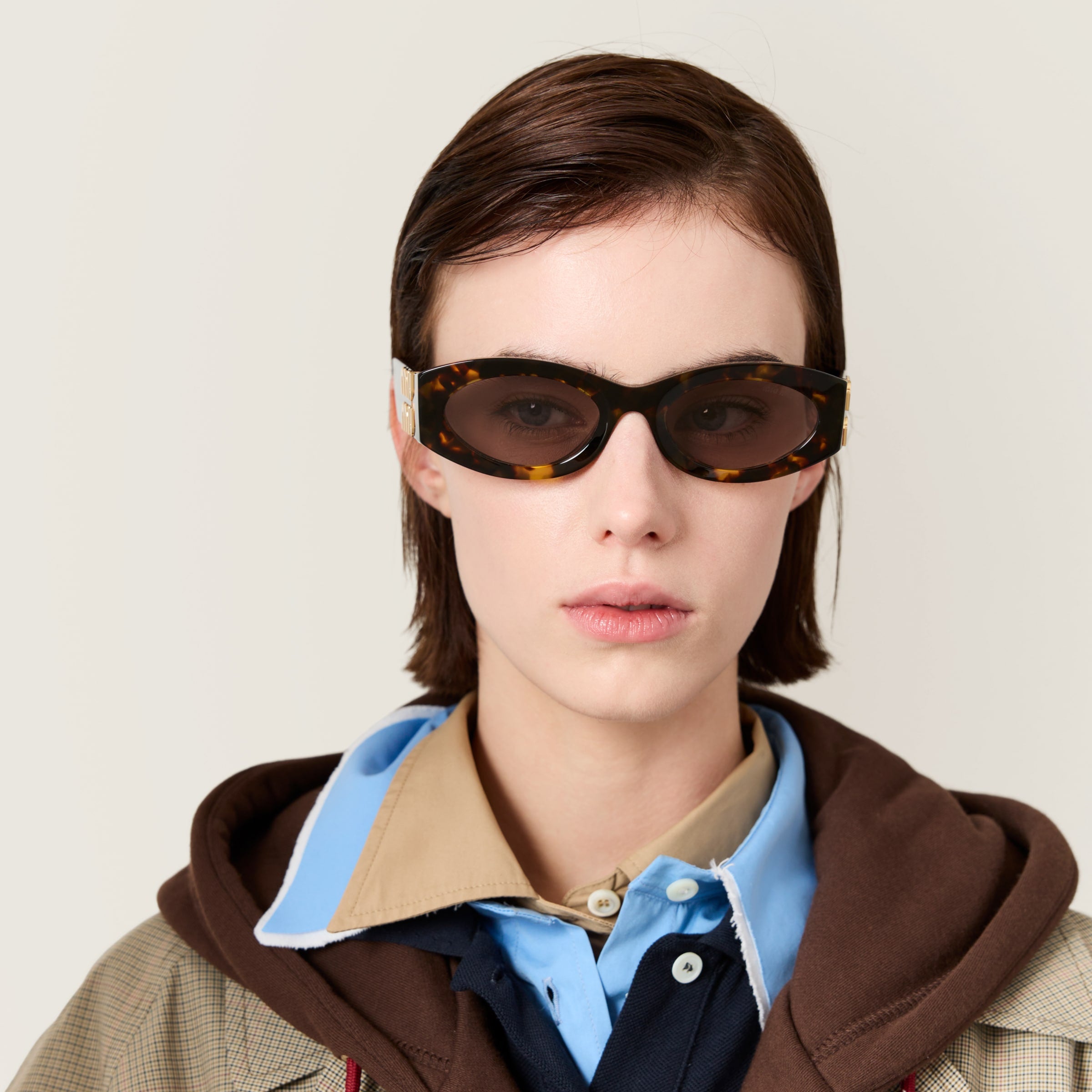 Lunette de soleil Glimpse Miu Léopard