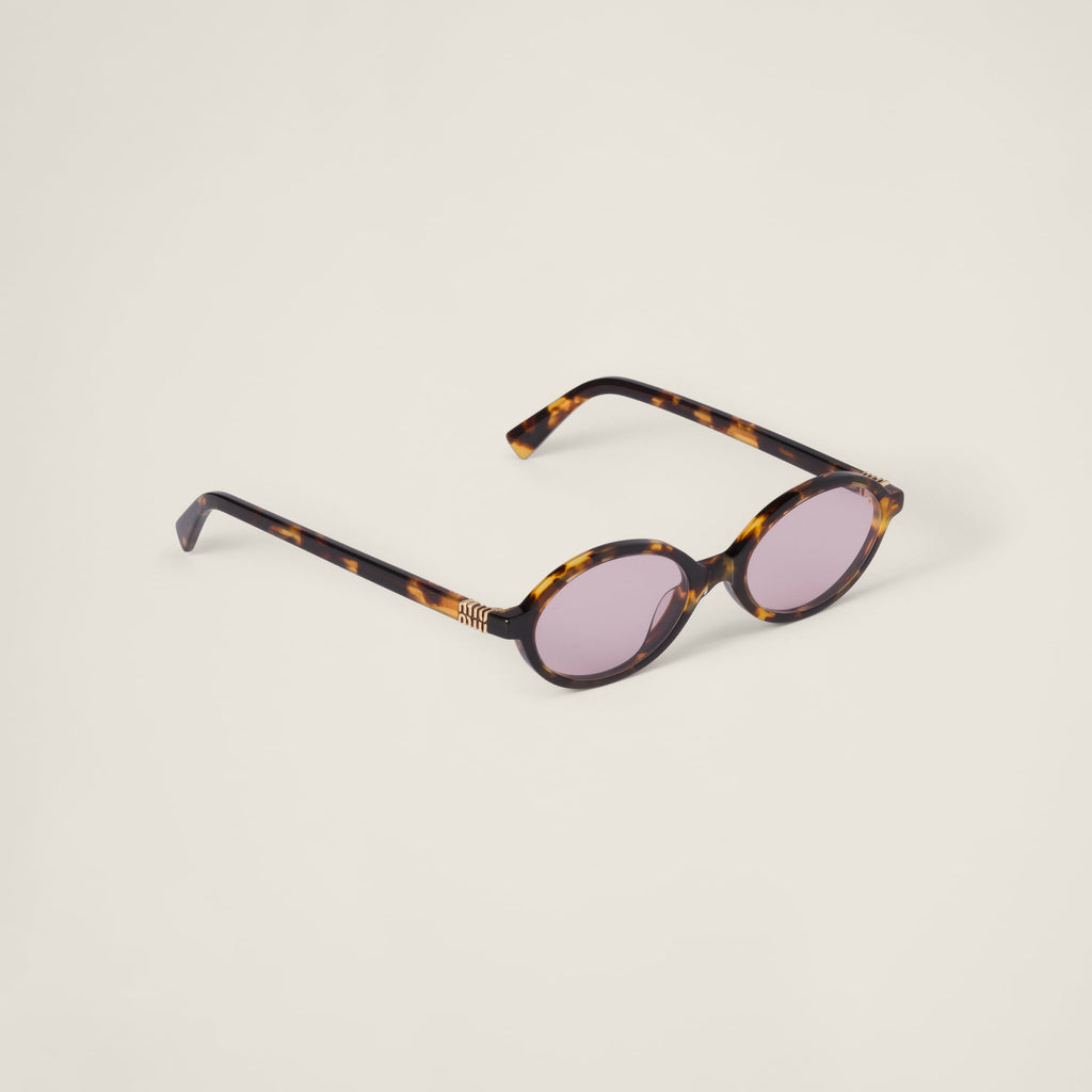 Lunette de soleil Miu Léopard / verre rose