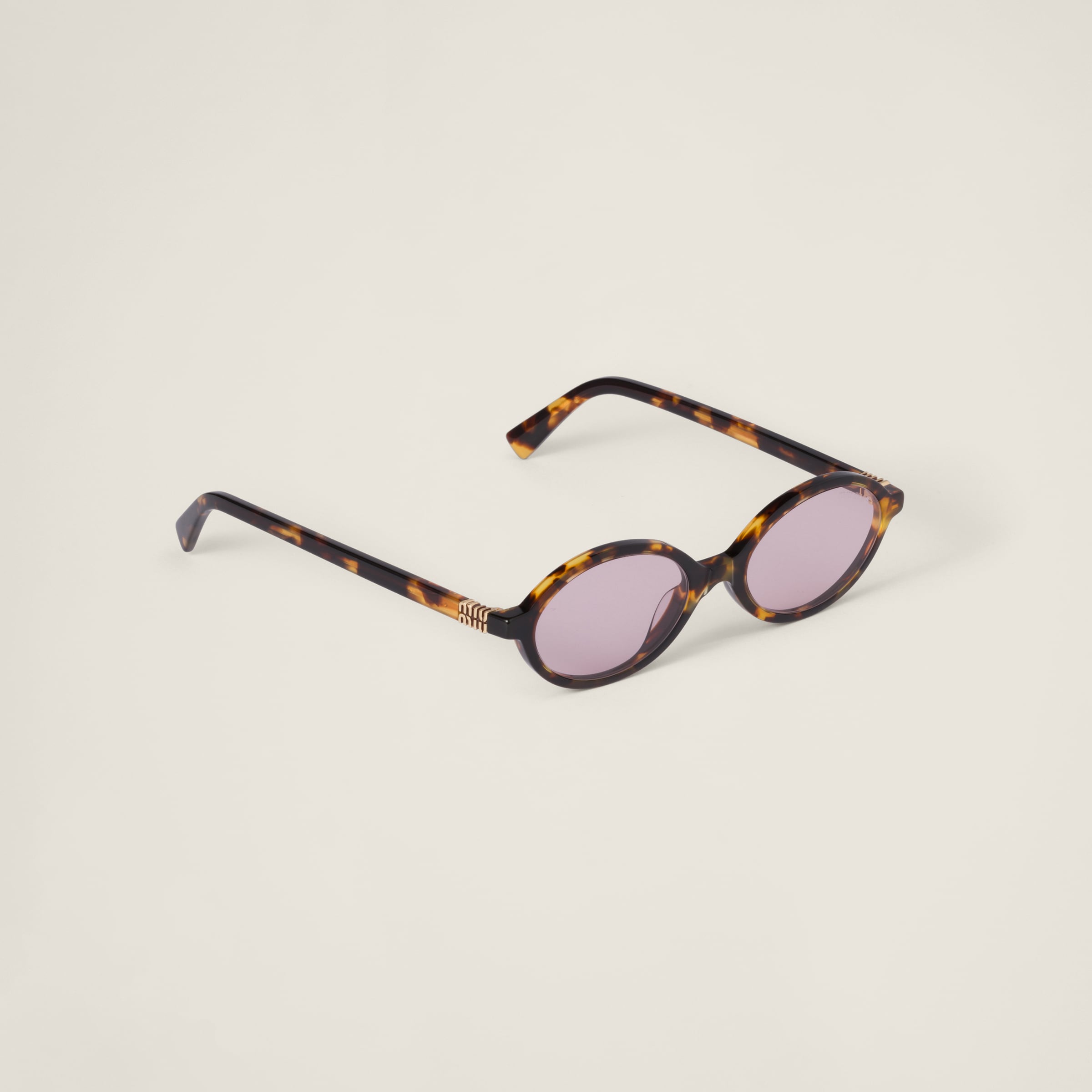 Lunette de soleil Miu Léopard / verre rose
