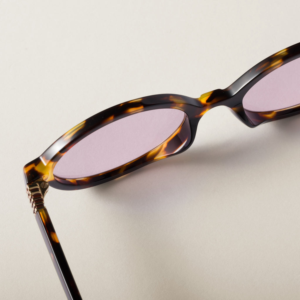Lunette de soleil Miu Léopard / verre rose