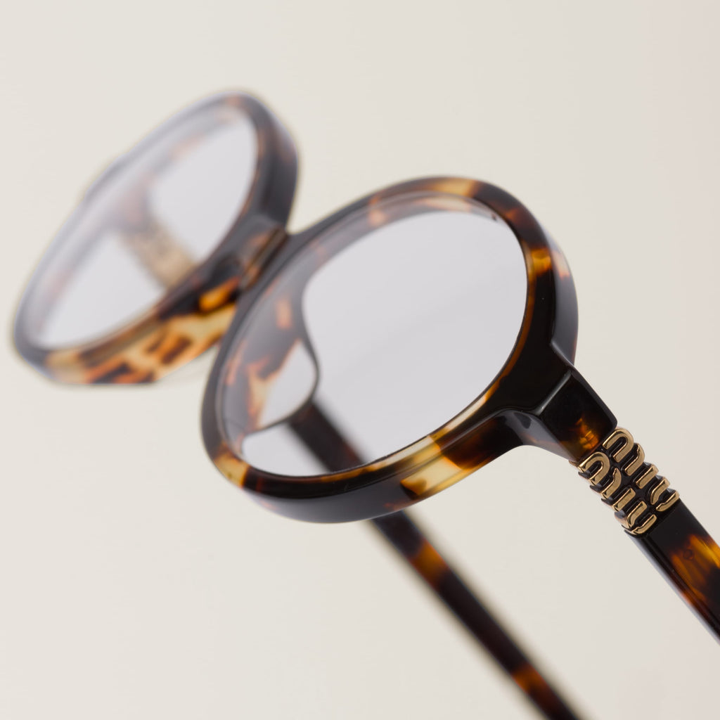 Lunette de soleil Miu Léopard / verre transparent
