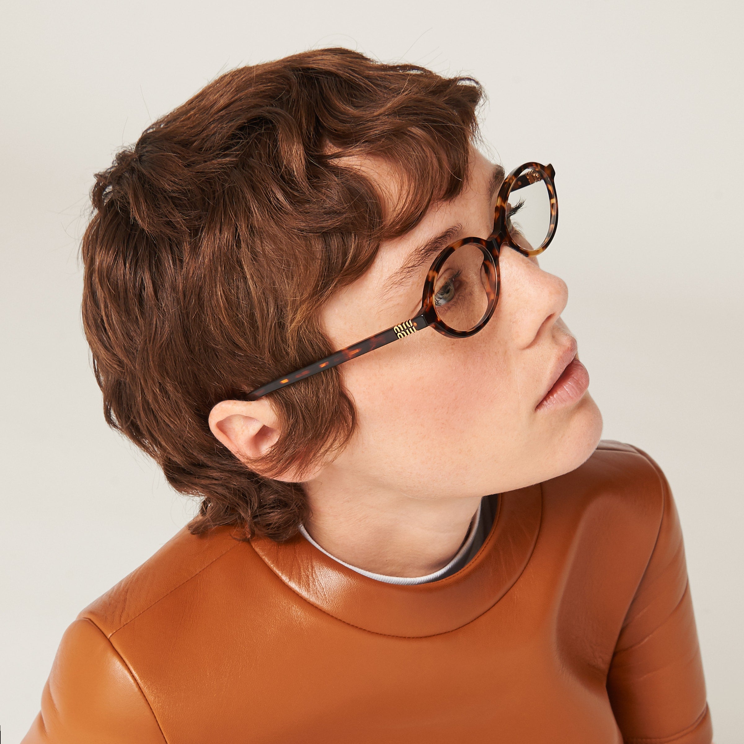 Lunette de soleil Miu Léopard / verre transparent