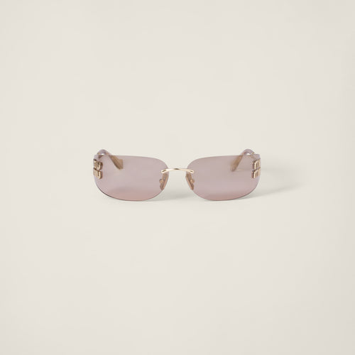 Lunette de soleil Aube Miu Or marron