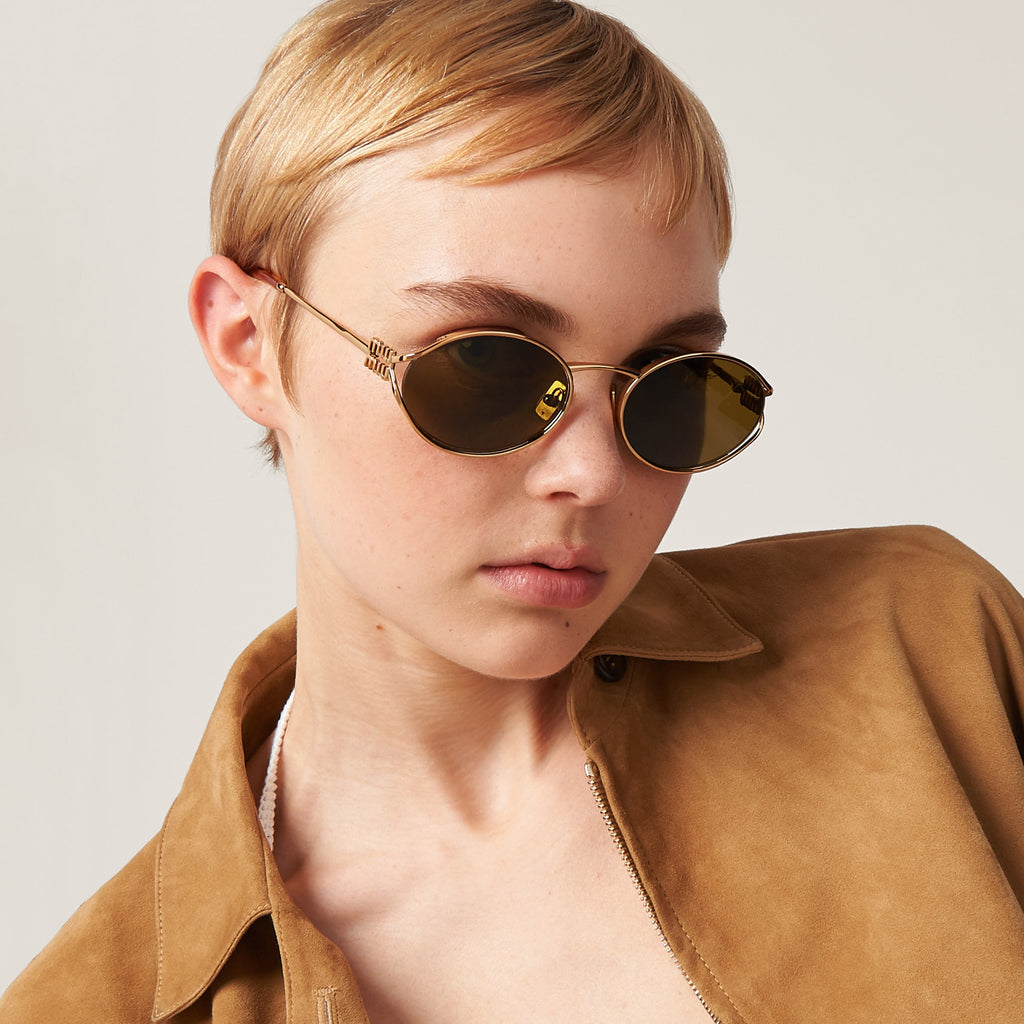 Lunette de soleil  Miu Or Marron