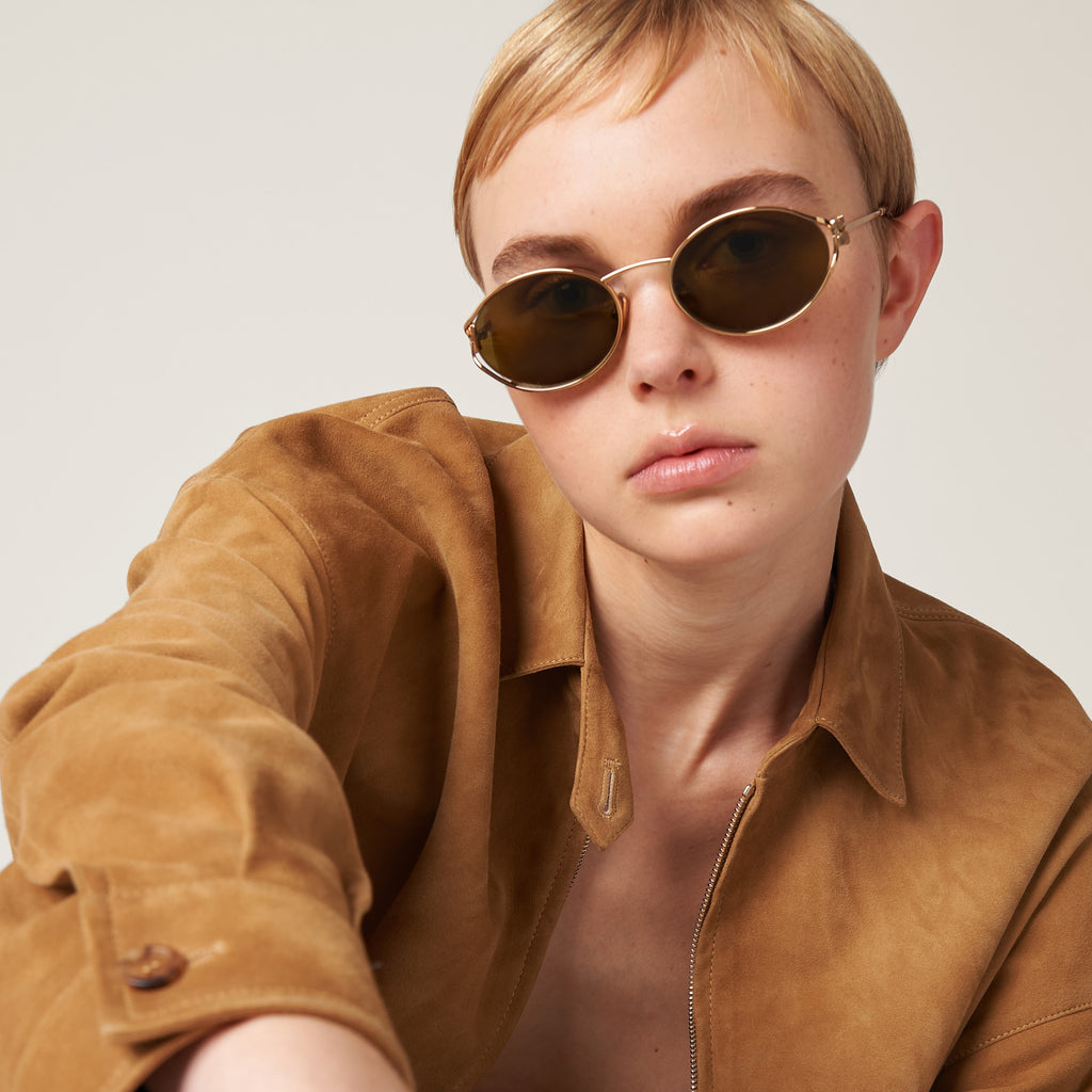 Lunette de soleil  Miu Or Marron