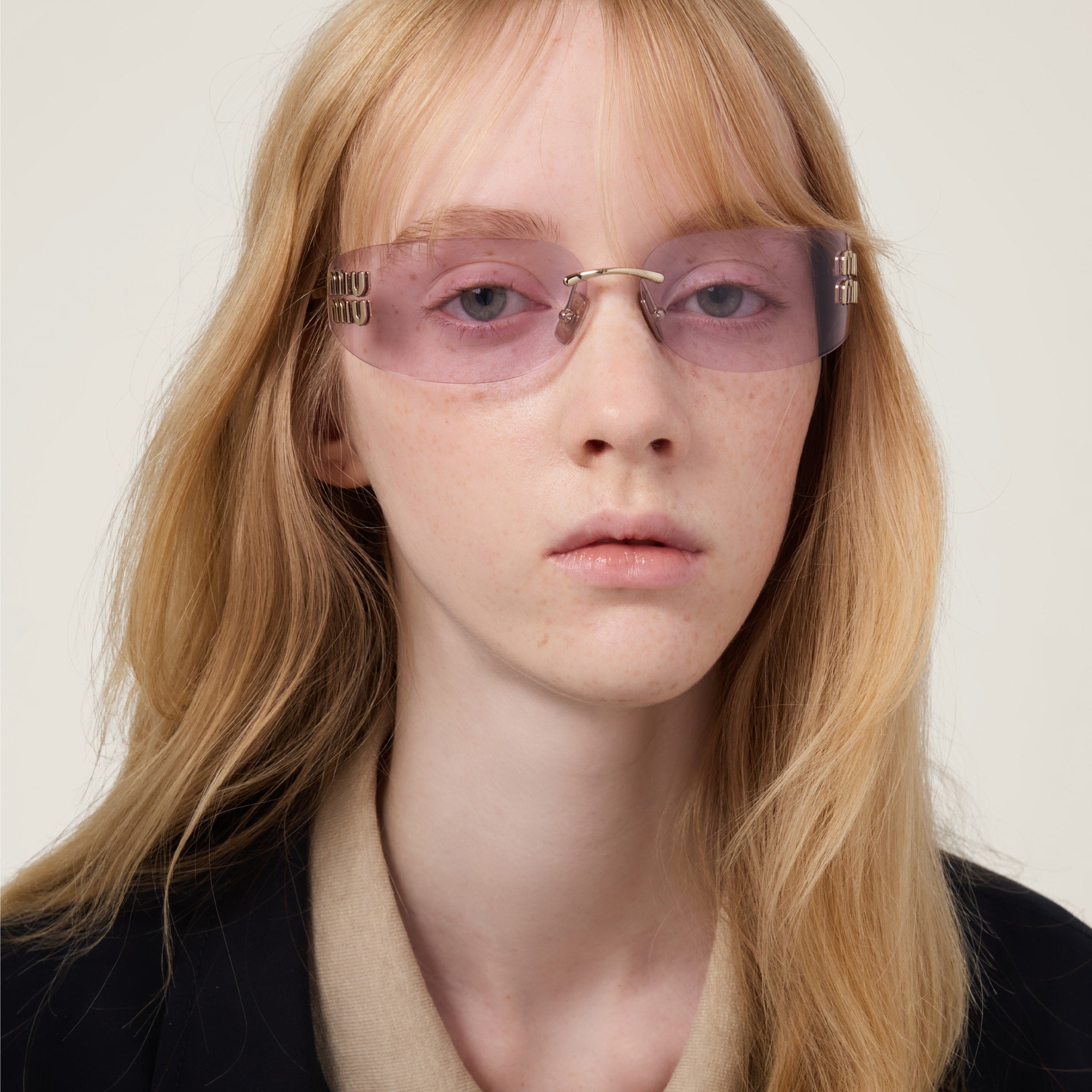 Lunette de soleil Aube Miu Or rose