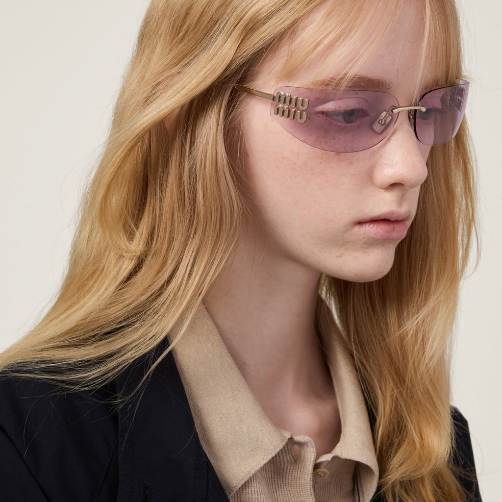 Lunette de soleil Aube Miu Or rose